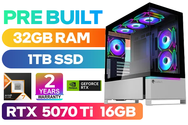 [Pre Built] AMD Ryzen 7 9800X3D RTX 5070 Ti Gaming PC