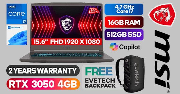 Buy MSI THIN 15 B12UC Laptop - Core i7 & RTX 3050 for Ultimate