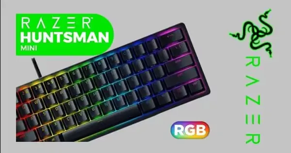 Razer Huntsman Mini Clicky Optical Purple 60% Gaming Keyboard