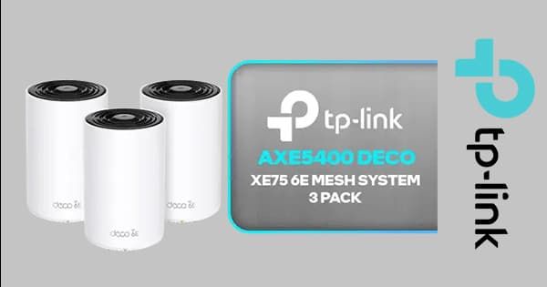 TP-LINK AXE5400 Deco XE75 6E Mesh System 3 Pack - High-Speed Wi-Fi