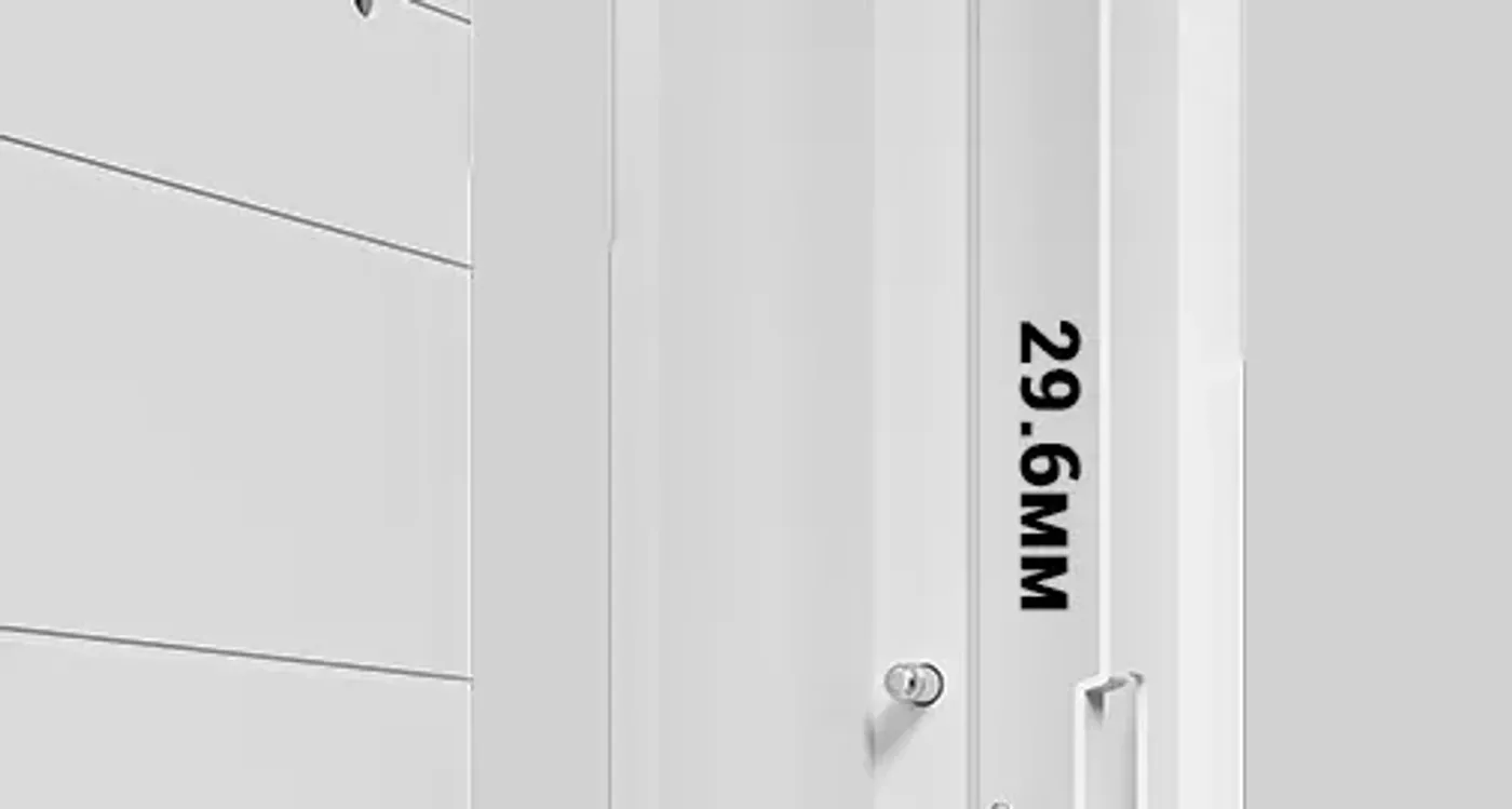 CH260 WH showing tempered glass side and customizable perforated panels