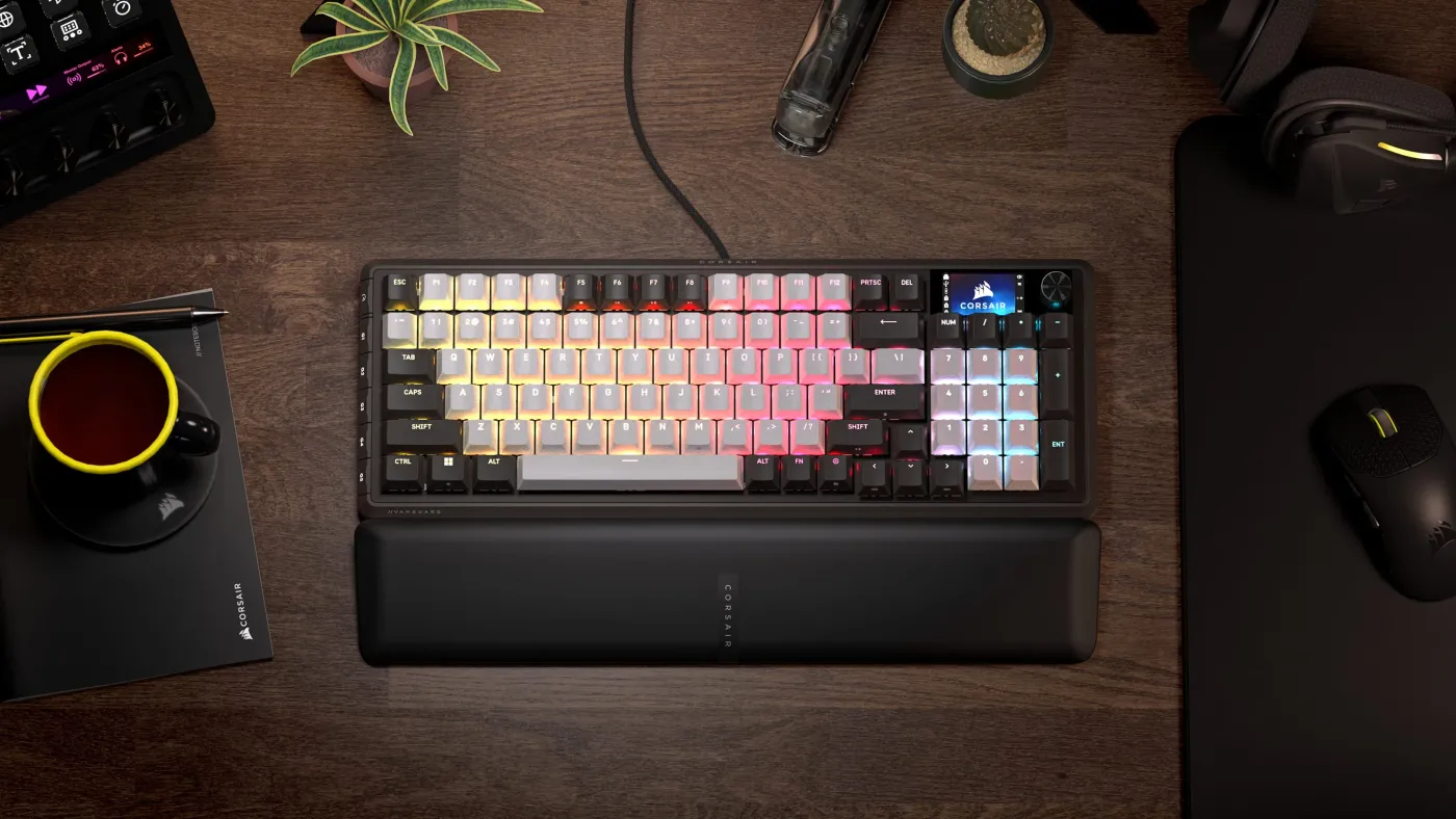 VANGUARD 96 mechanical gaming keyboard with RGB lighting and compact design