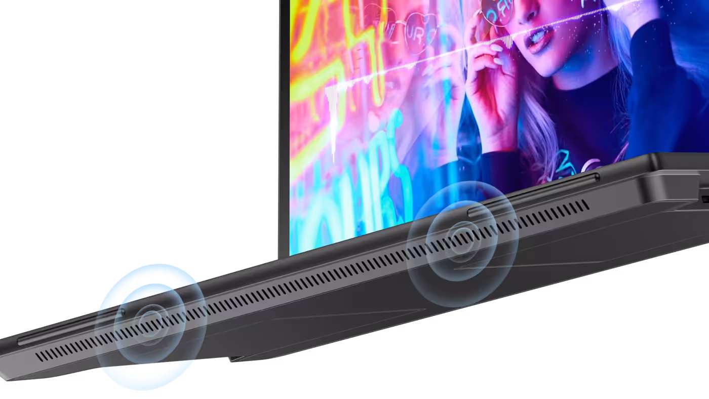 Dual built-in speakers for enhanced audio performance