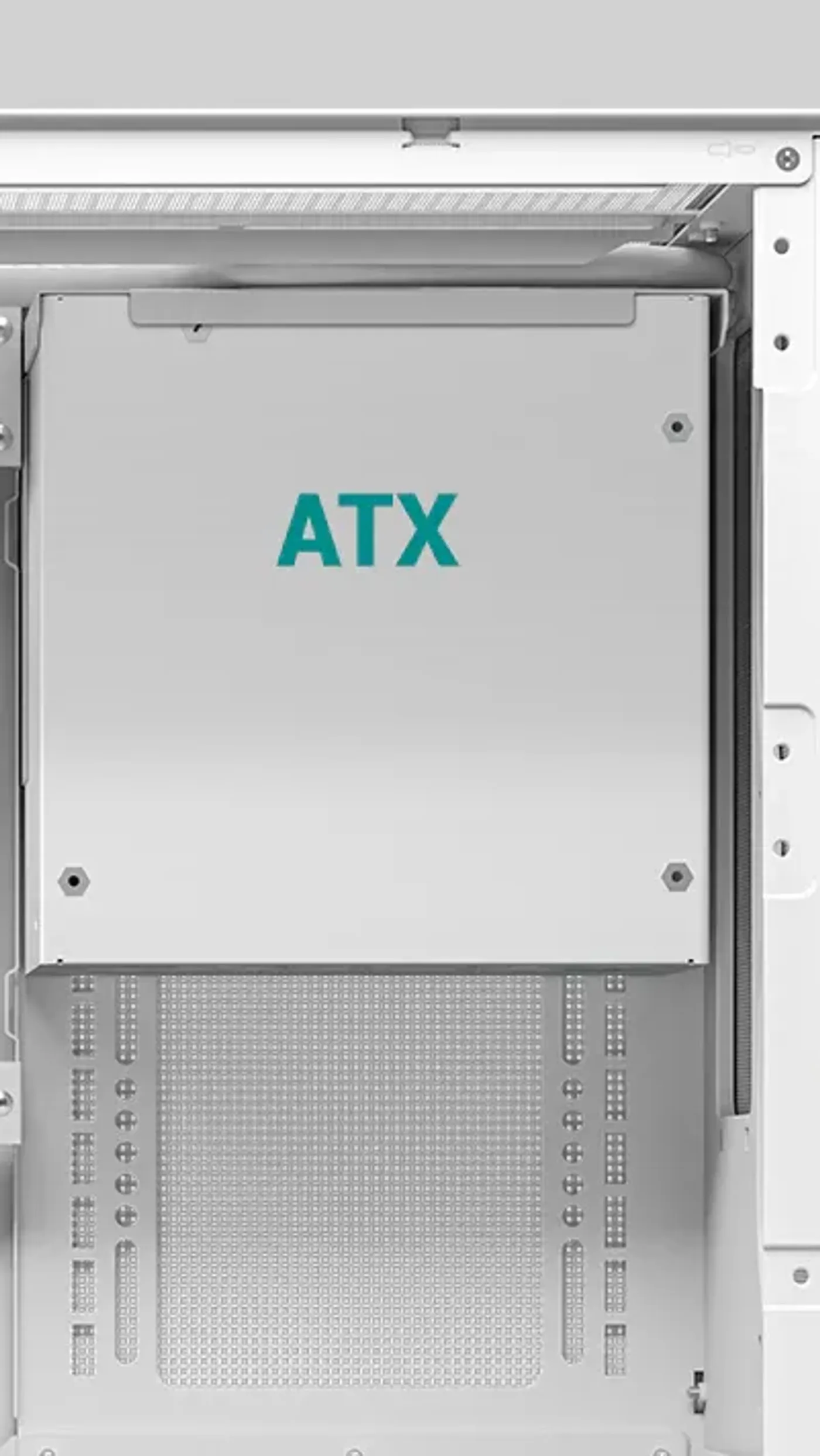 CH260 WH case structure demonstrating PSU and GPU compatibility