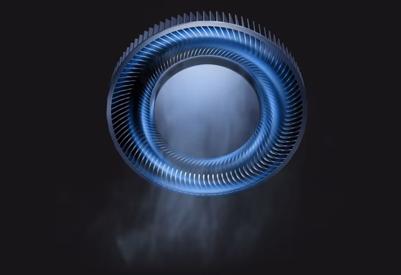 Dual-fan cooling system with large diameter silent blades for internal components