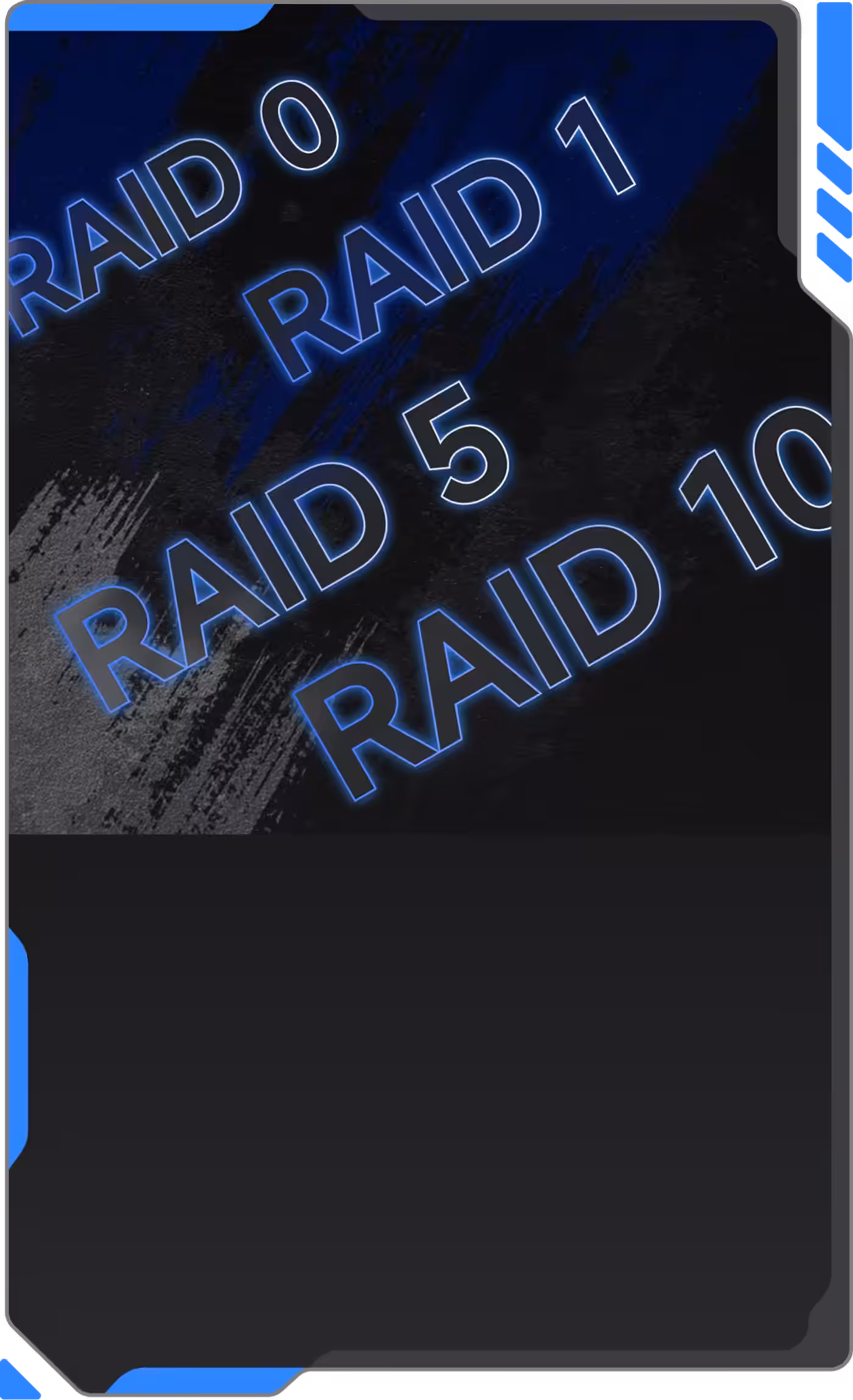 Scalable RAID storage system supporting multiple drive configurations