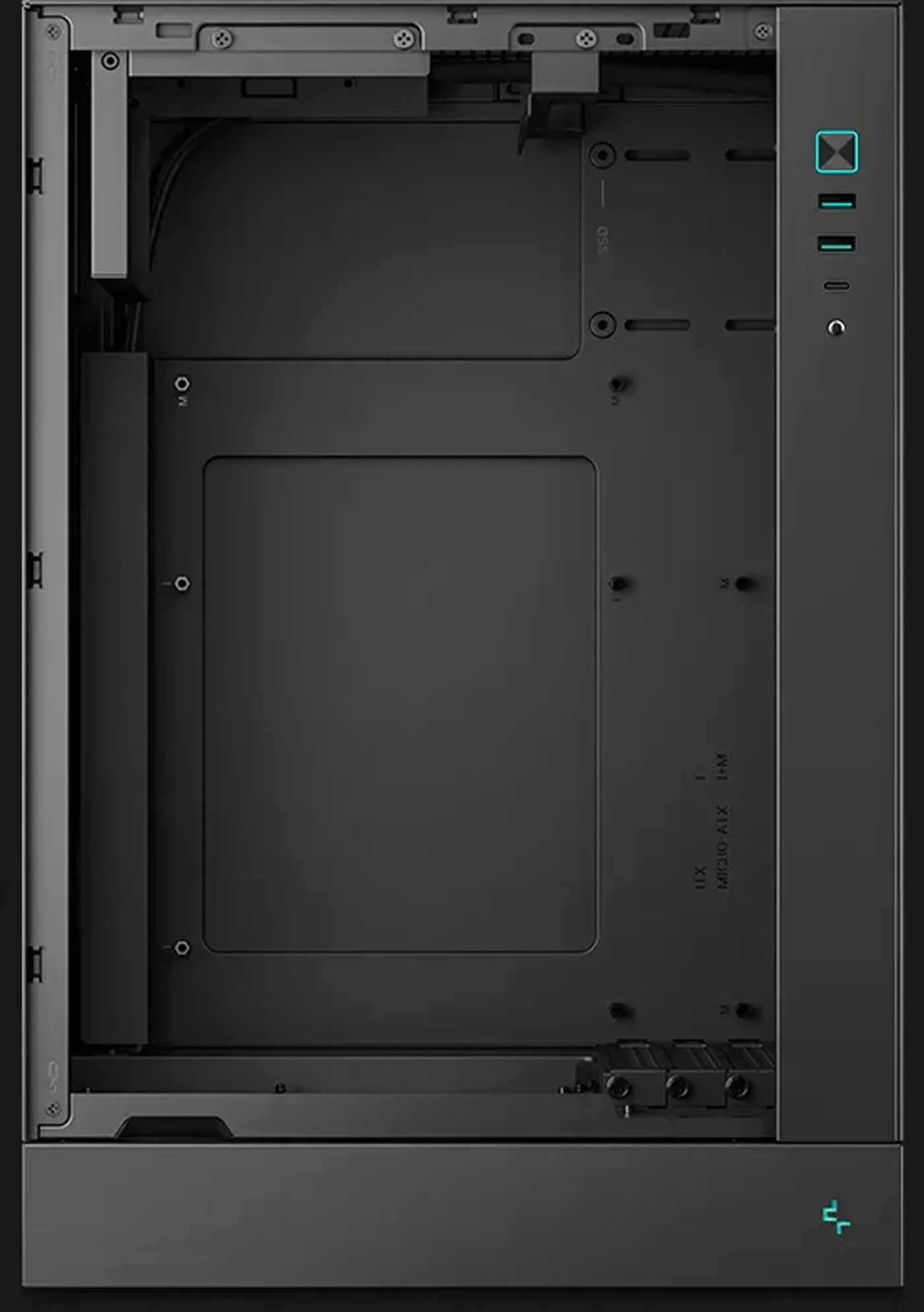 CH170 PLUS internal cooling layout with radiator and fan options