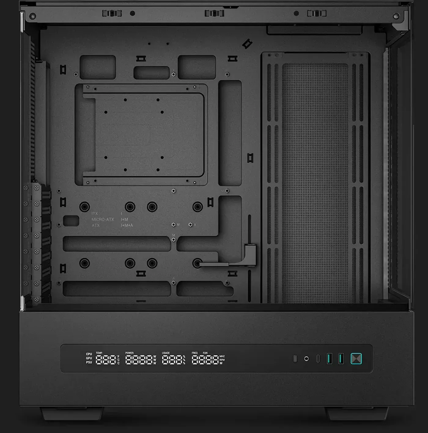 Cooling configuration layout including radiator and fan placement inside CH690 DIGITAL