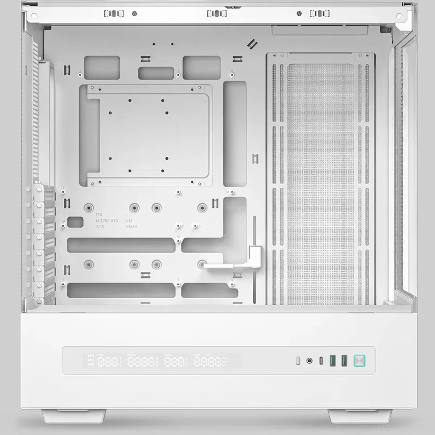 Cooling configuration diagram showing radiator and fan placement in CH690 DIGITAL WH