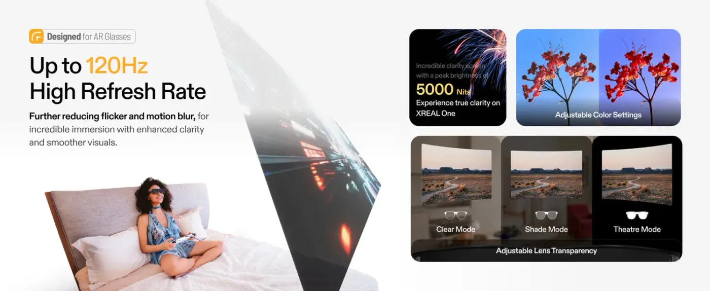 Colour-accurate image shown on the XREAL One display