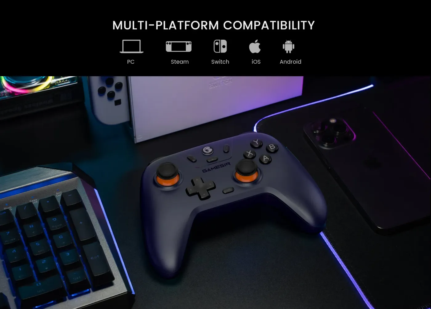 The M button and turbo controls on the face of the Nova Lite