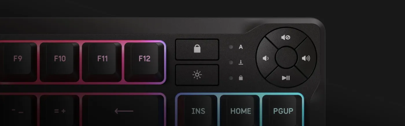 K55 CORE TKL dedicated media control buttons