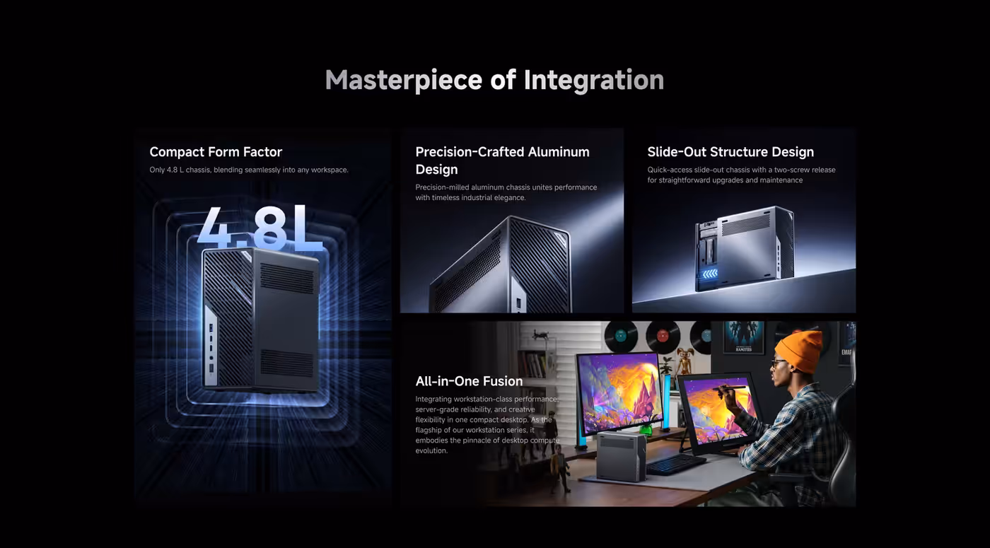 Video showcasing high-speed data transfer and multi-display creative workflow