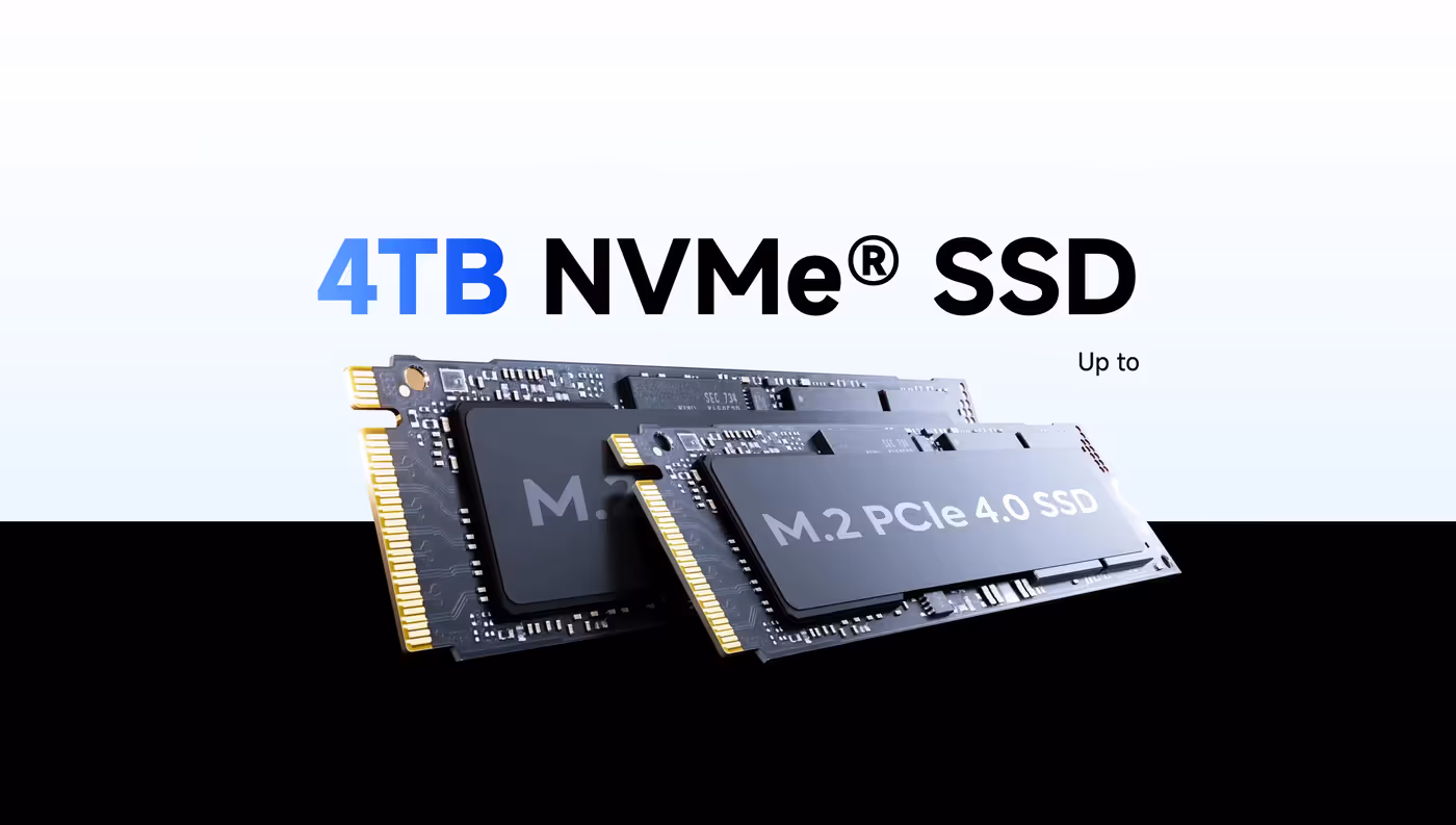 Internal storage components illustrating high-speed SSD and data safety features