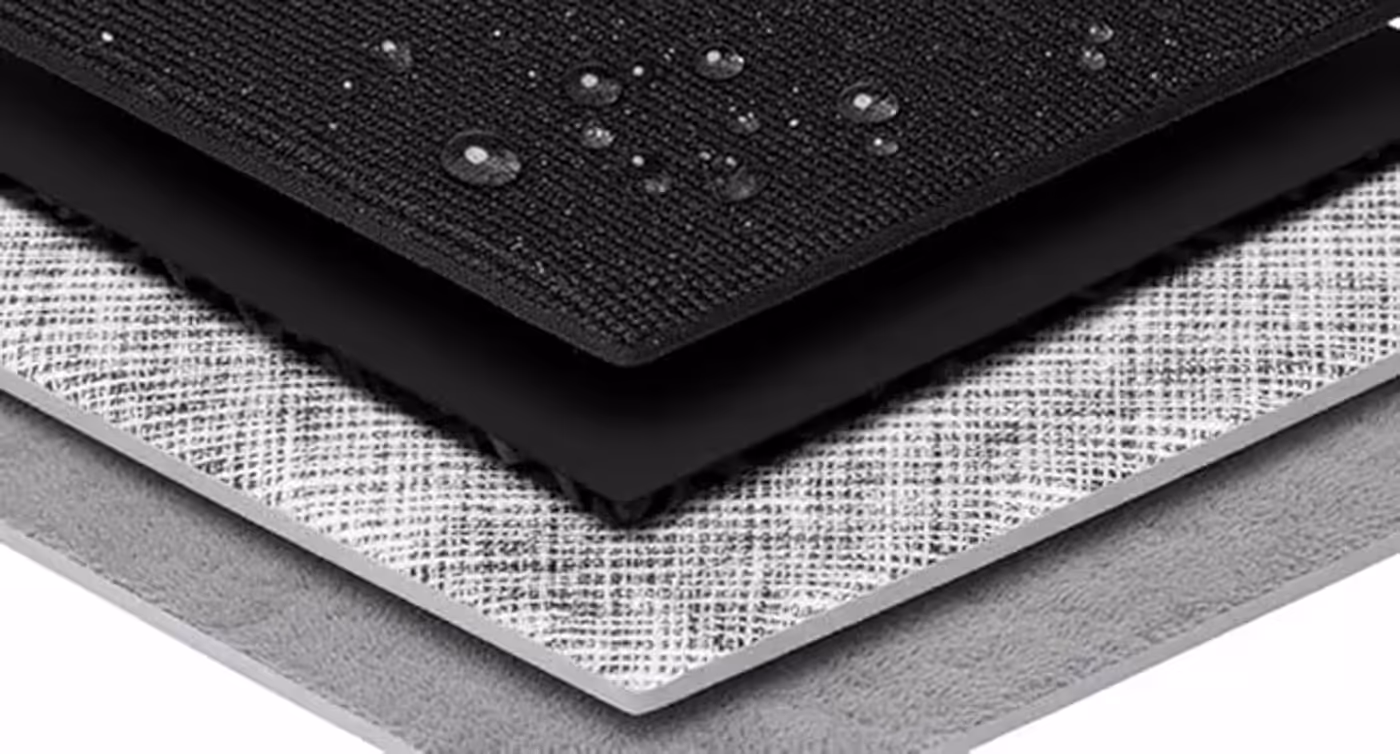 Water-repellent protective case exterior surface