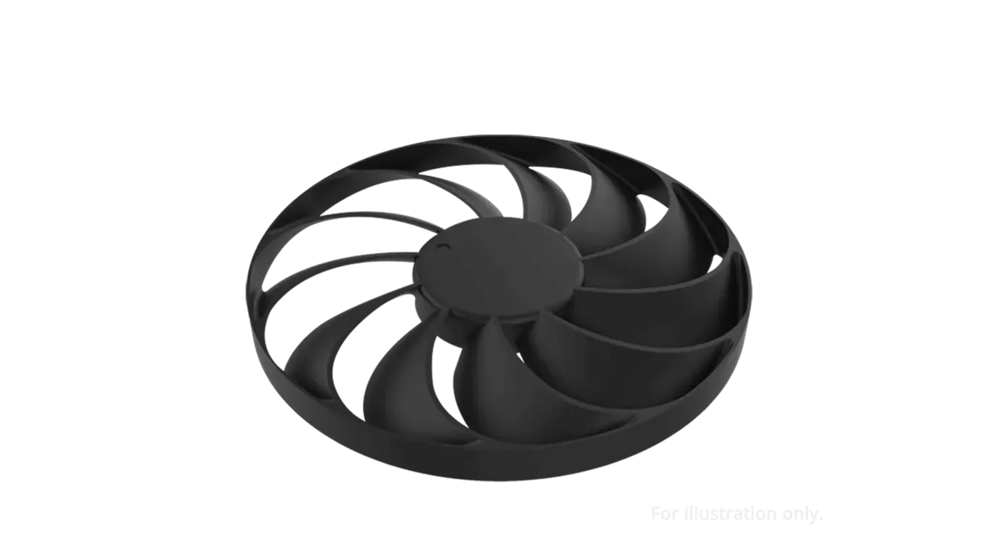 Prime Radeon RX 9070 XT fan illustration