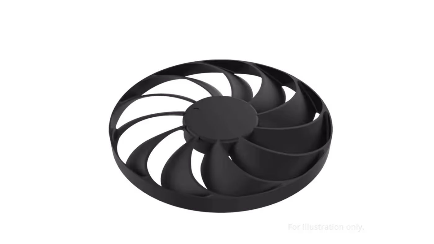 Dual Radeon™ RX 9060 fan illustration showing stop mode functionality