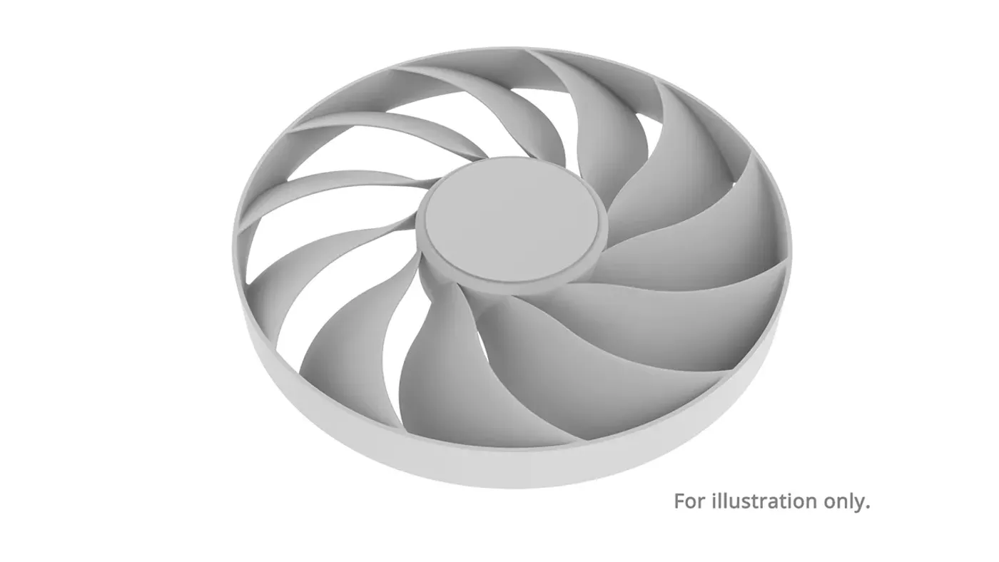 Dual RTX 5060 White Edition fan illustration