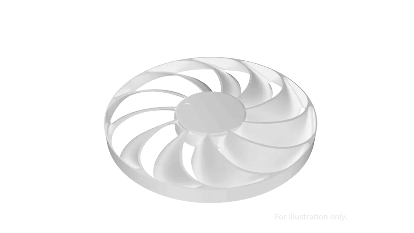 Prime RTX 5070 White Edition fan illustration
