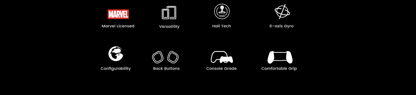 Marvel Hulk artwork across the shell of the G8 Plus controller