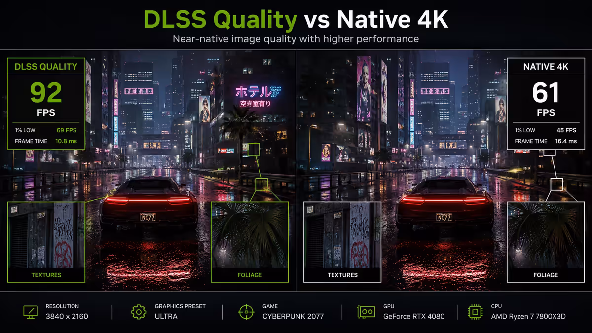 DLSS Quality vs Native 4K comparison