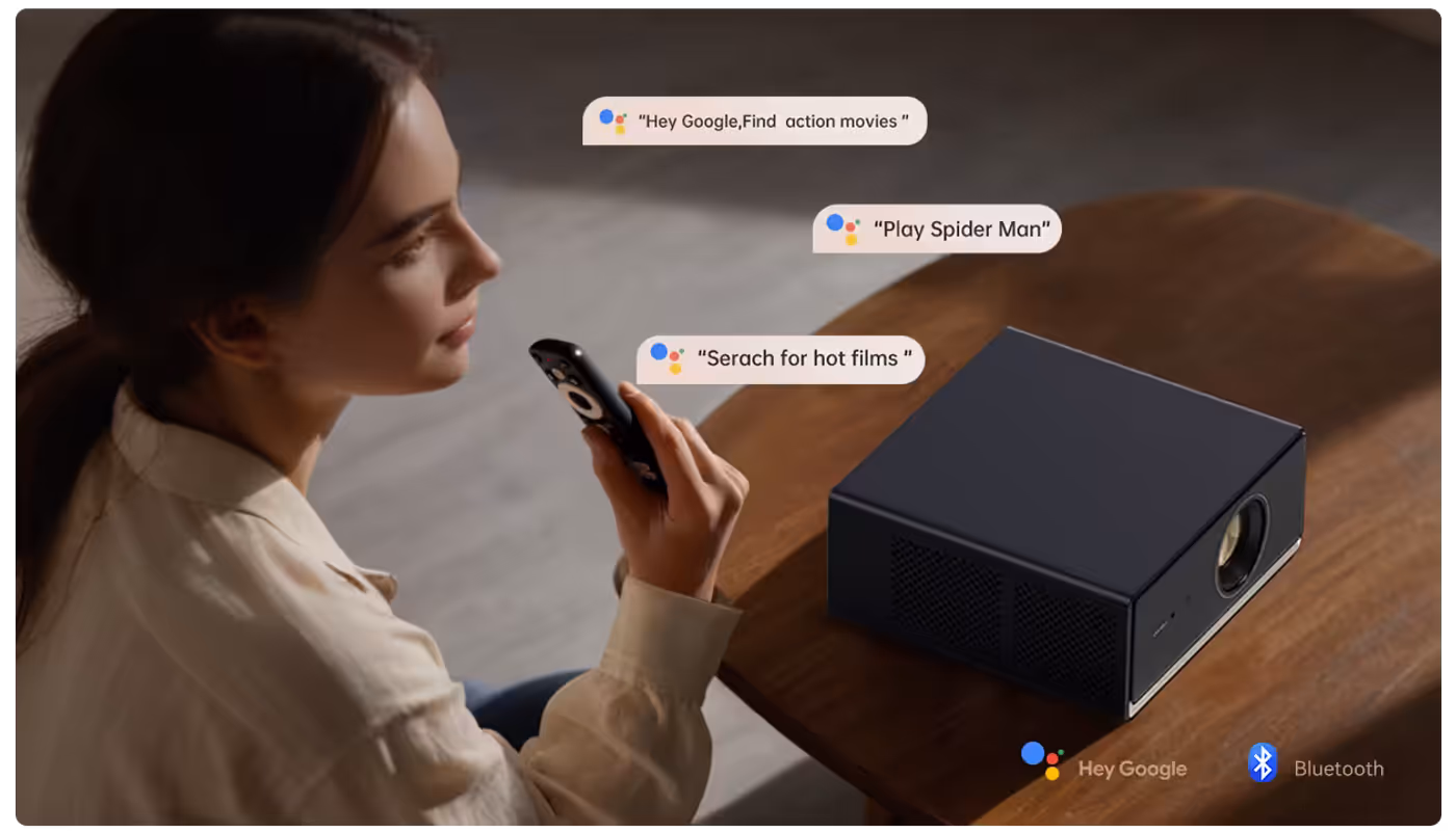 Smart remote control with Google Voice Assistant integration