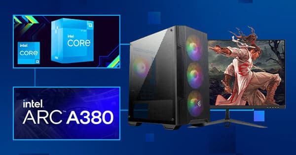 Intel 14th Gen Core i3 14100F ARC A380 6GB Budget Gaming PC