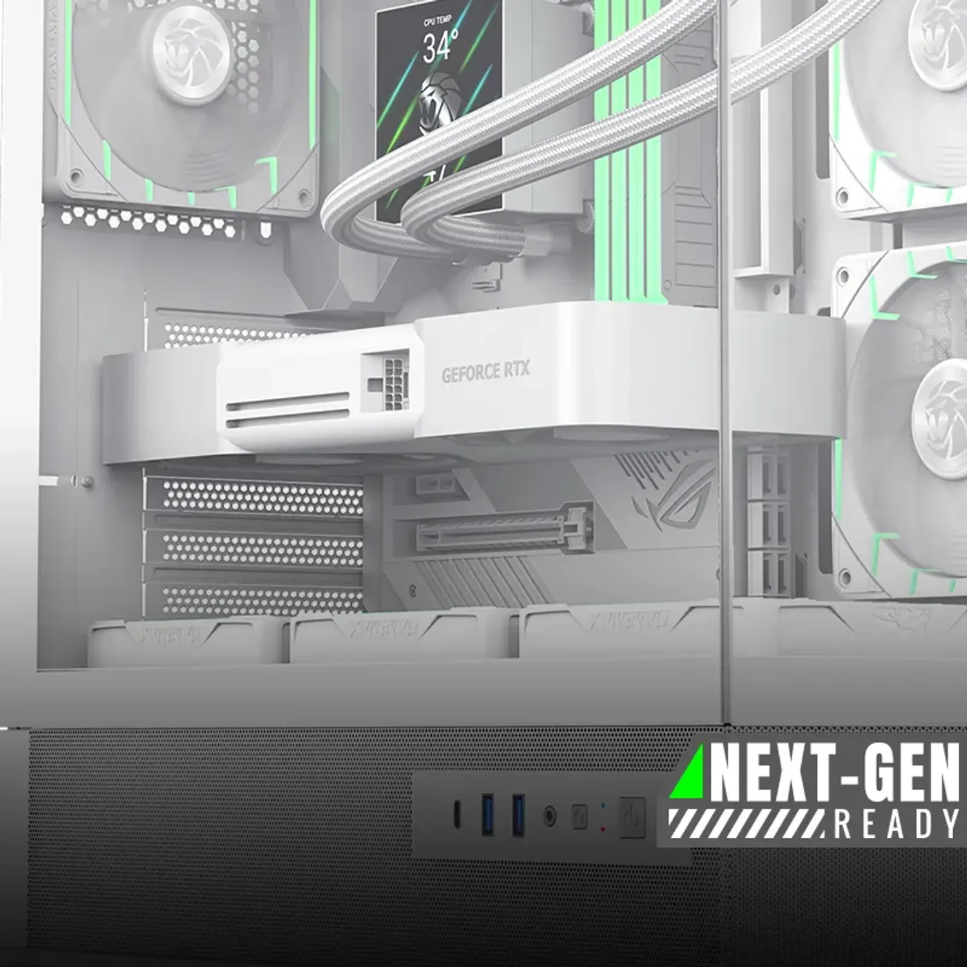 Chassis interior demonstrating space and compatibility for modern high-performance graphics cards