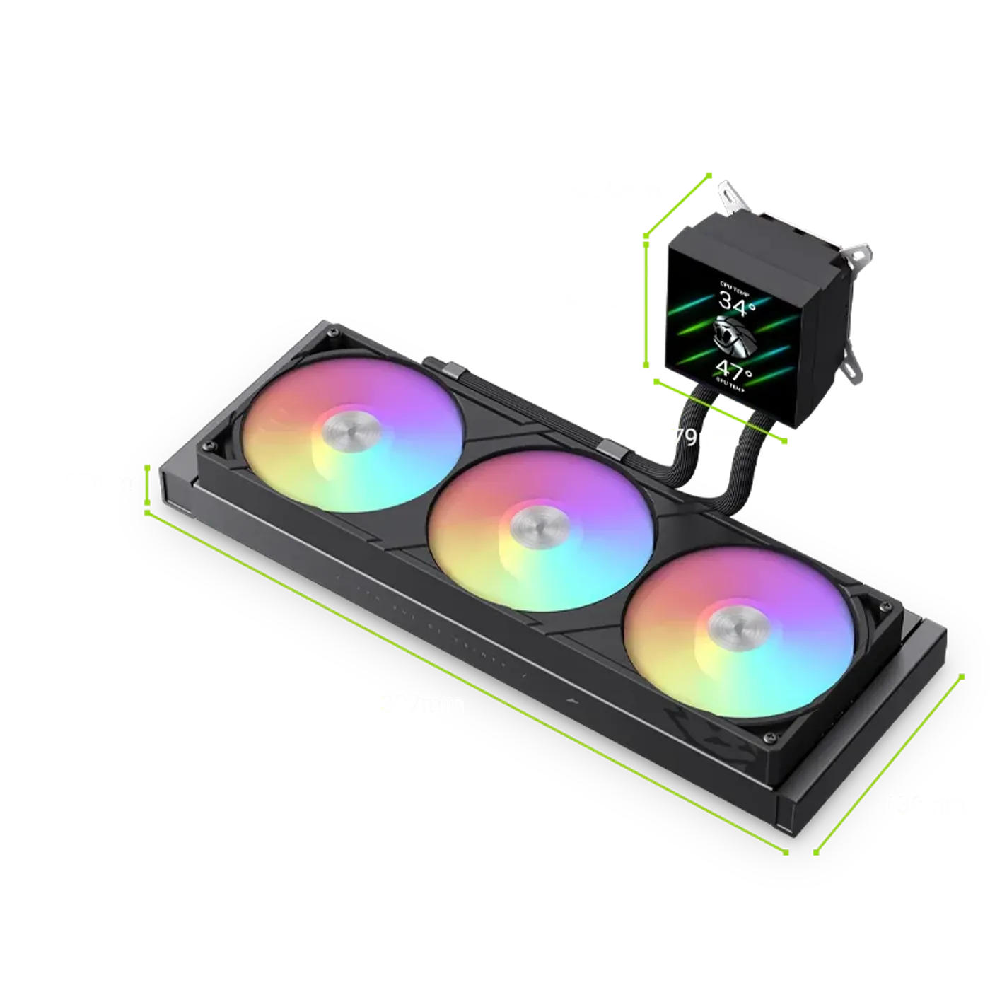 Dimensions and installation clearance requirements for the Glacier 360 cooler