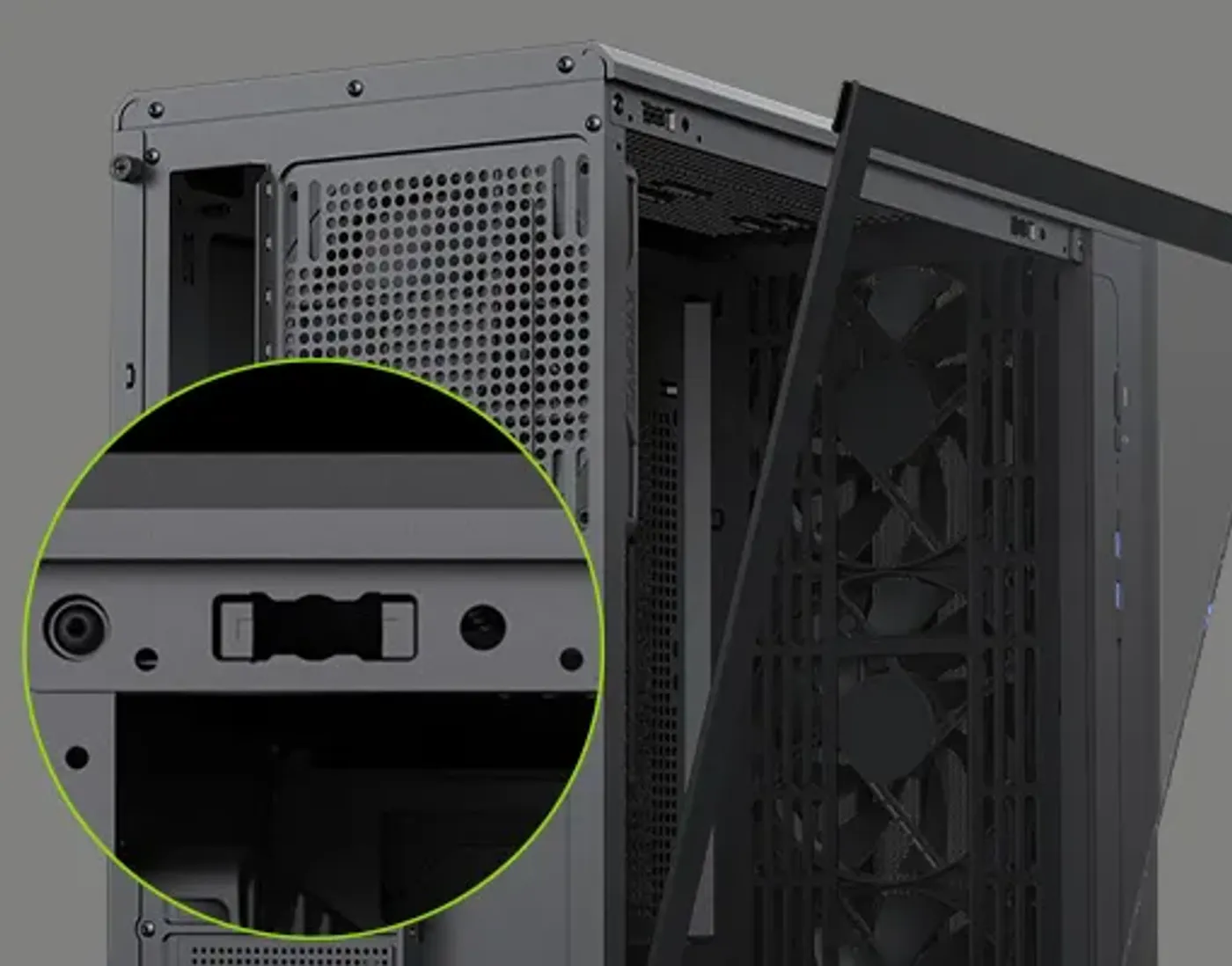 Tool-free Glass Side Panel