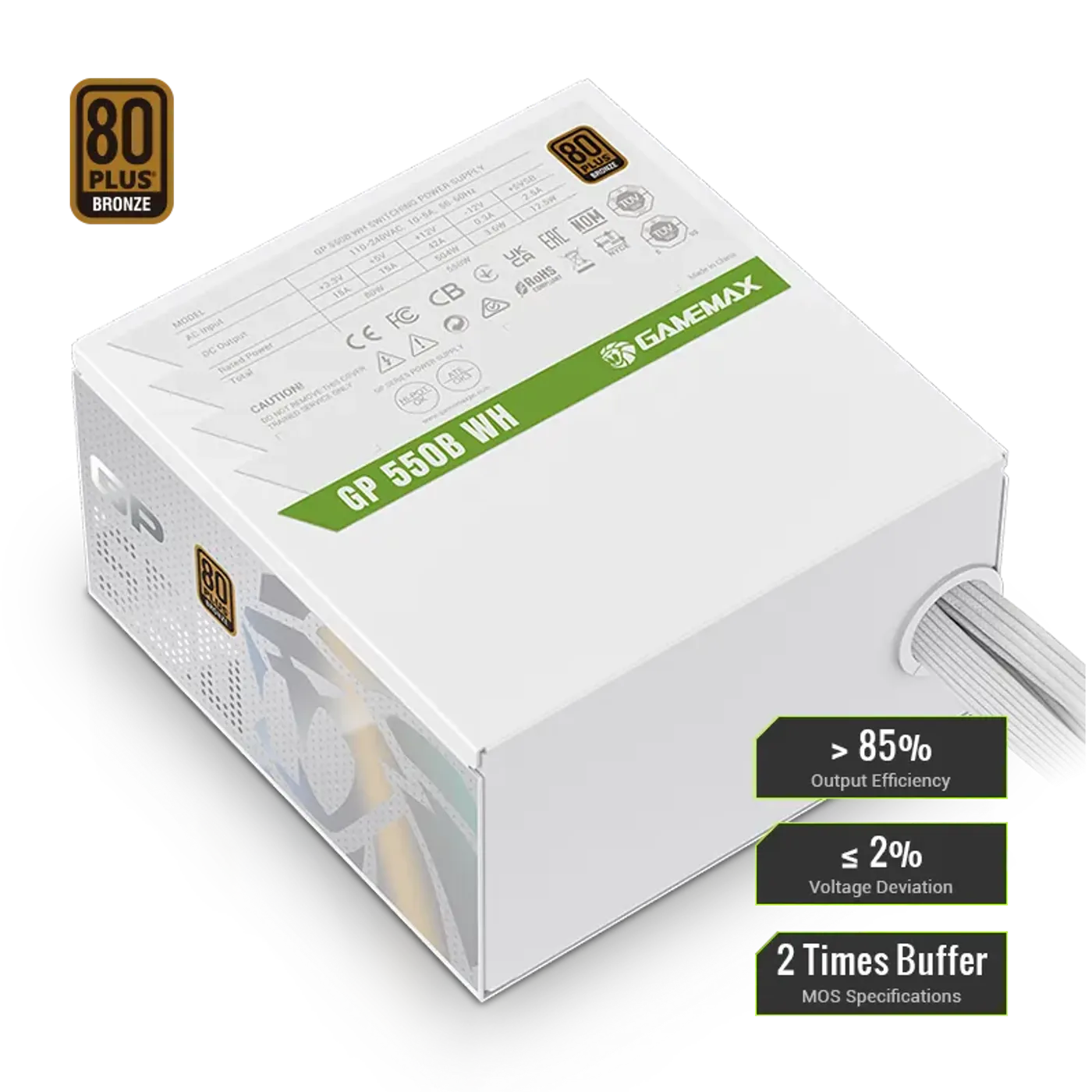 80 PLUS Bronze certified power supply label