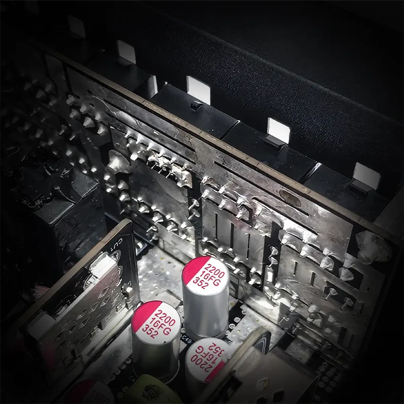 Wireless internal PCB construction with copper pillars