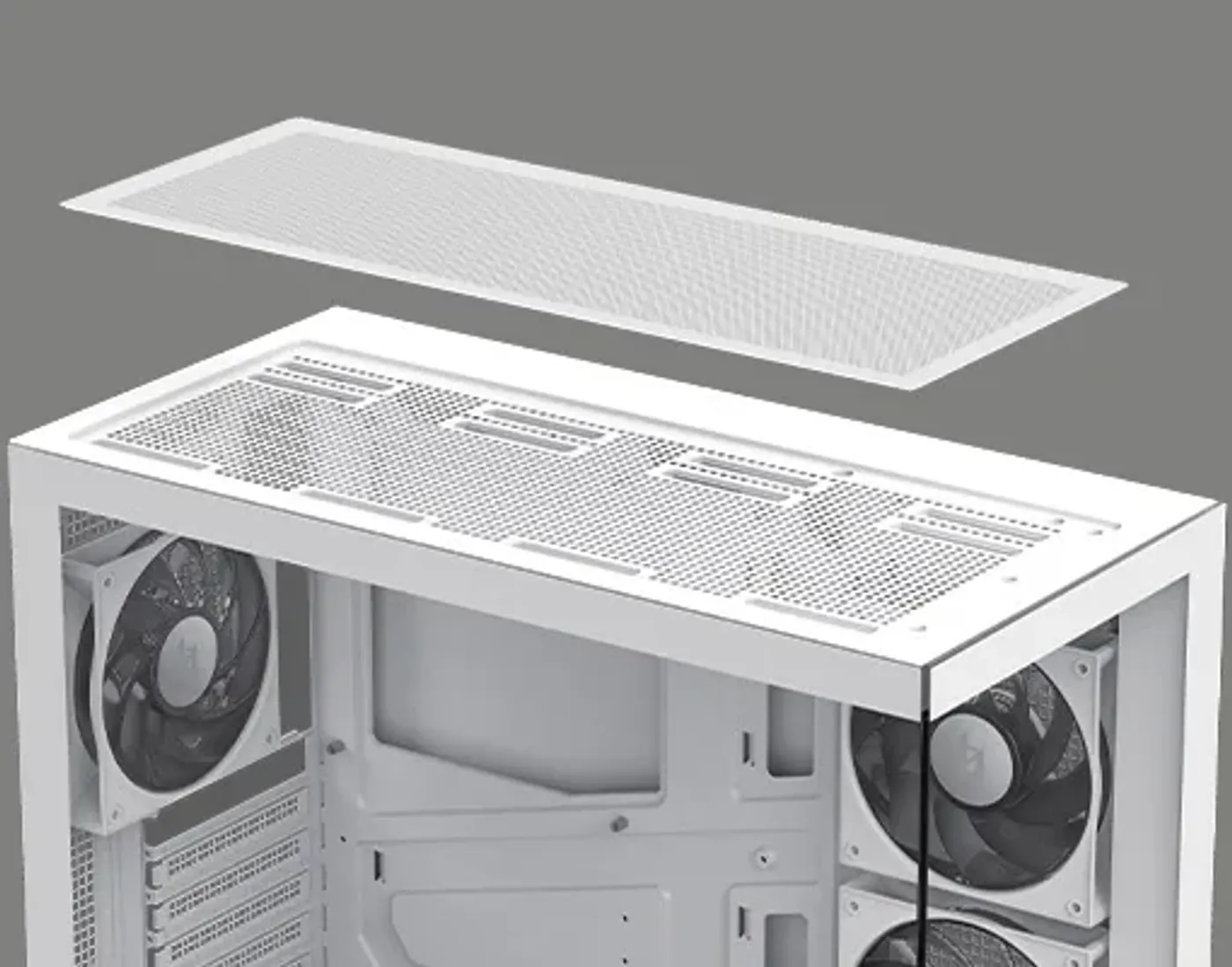 NEX C51 WH top magnetic dust filter for easy removal and cleaning