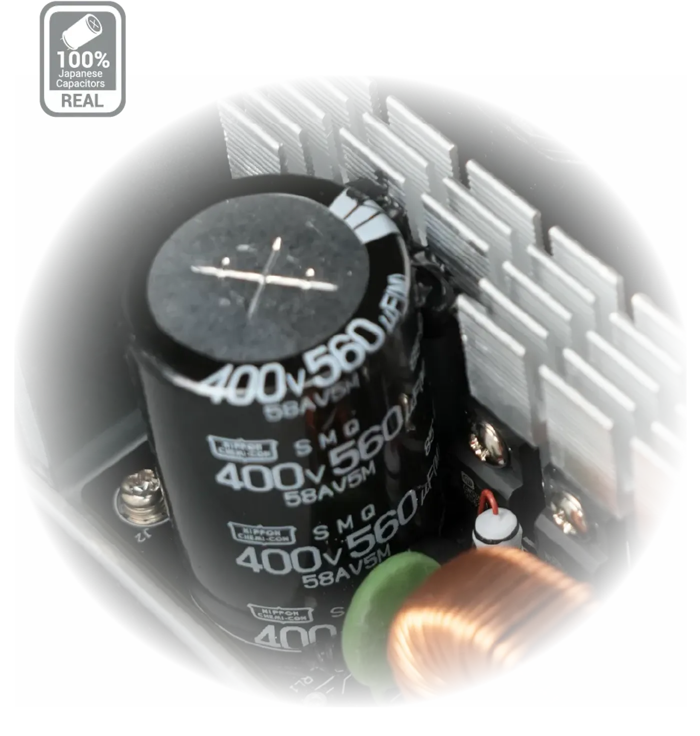 High-quality Japanese capacitors for reliable power supply stability
