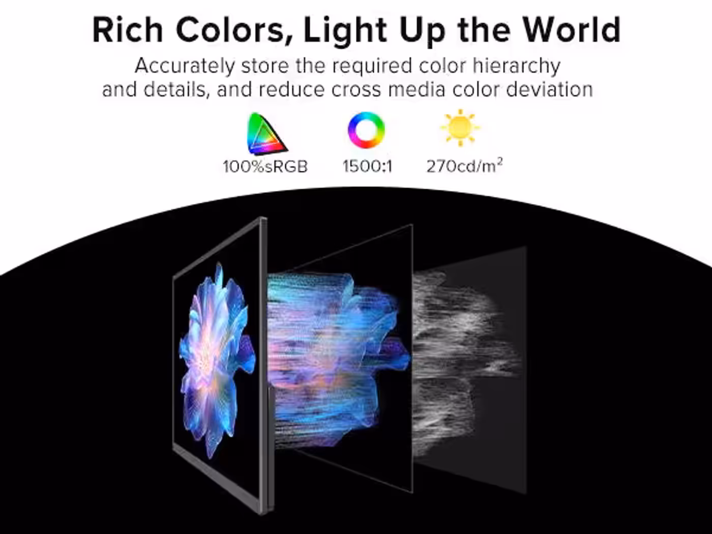 15.6-inch wireless monitor displaying vibrant high-definition colors