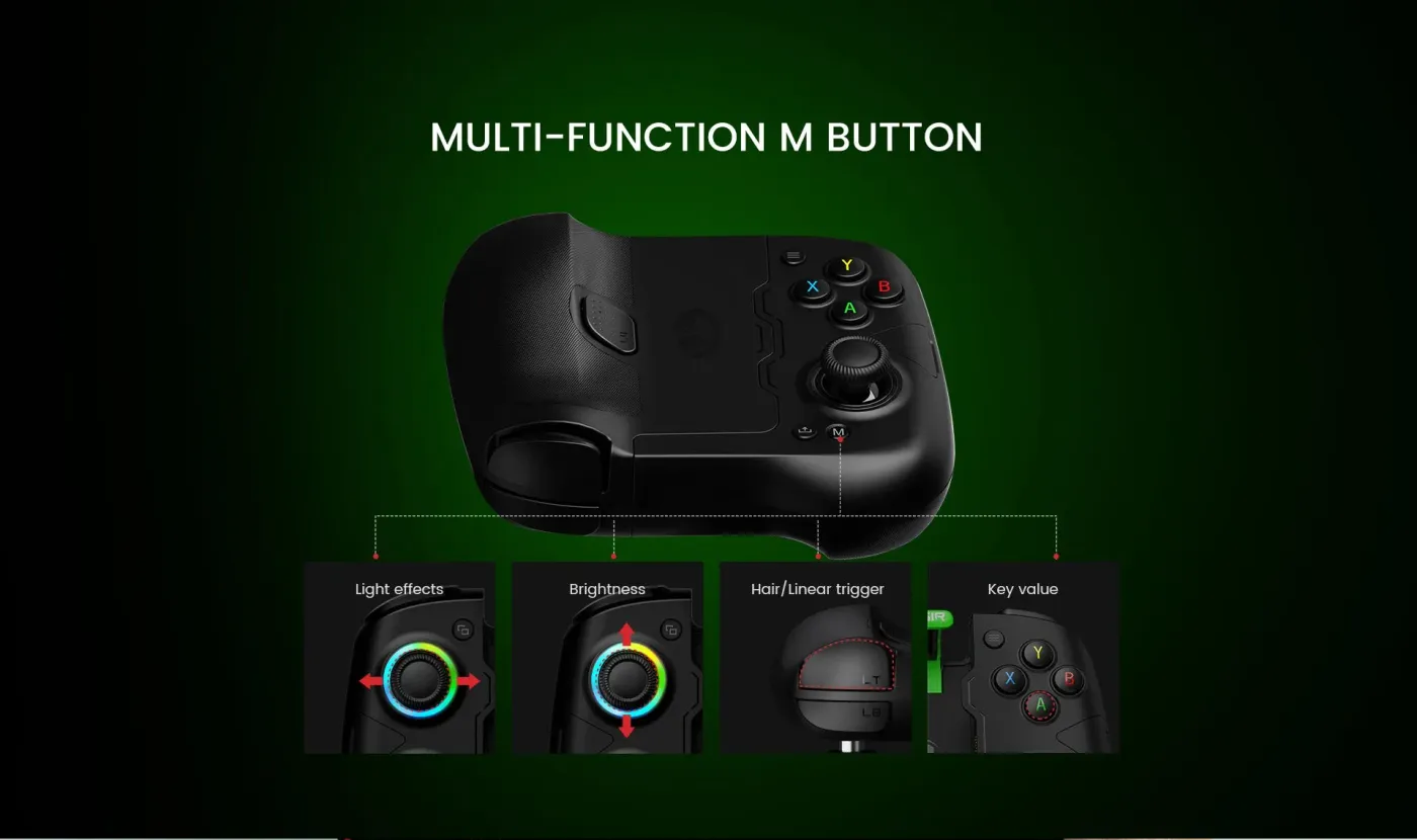 Two mappable back buttons on the rear of the X4 Aileron