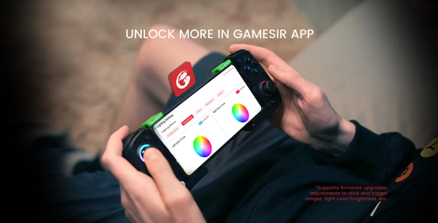 Charging port on the GameSir X4 Aileron mobile controller