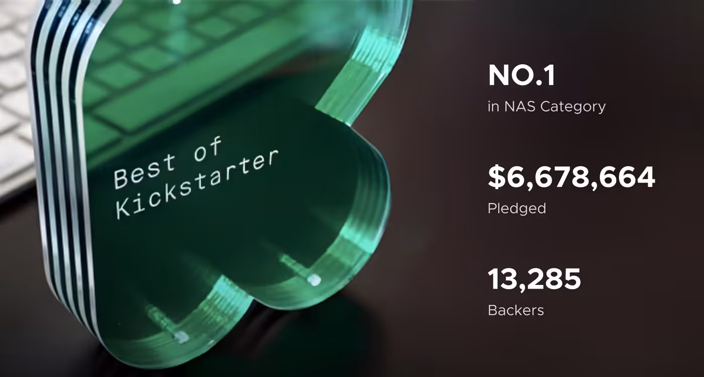 Kickstarter crowdfunding achievements for the UGREEN NASync series