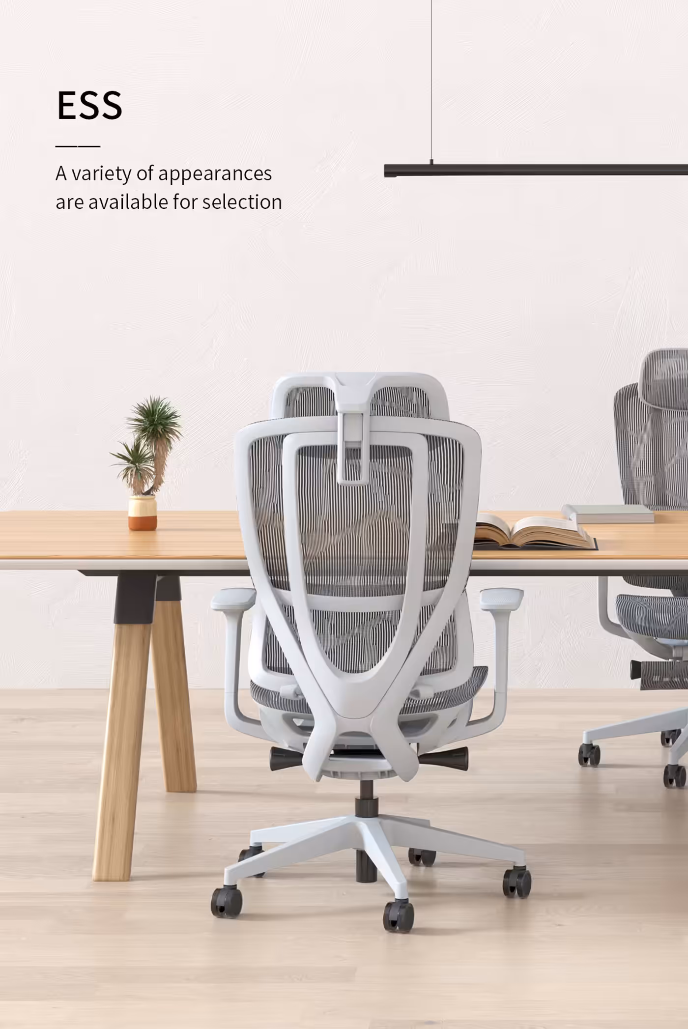 Enova ESS office chair in light grey shown from the front
