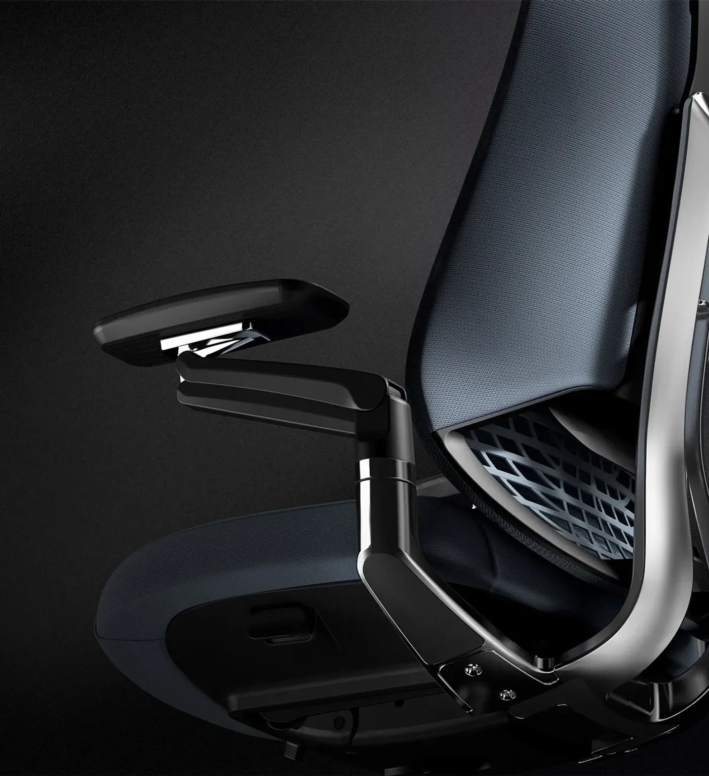 Grey TPT lumbar section of the Enova Vector backrest