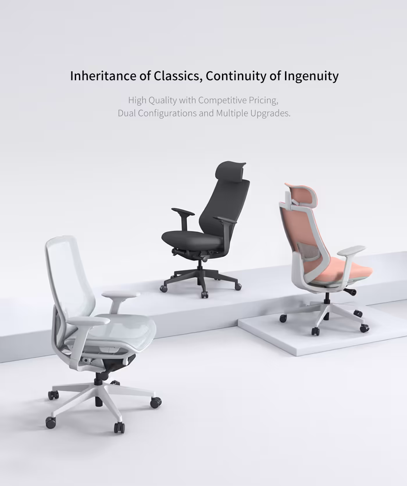 Adjustable lumbar support control on the Sparta 3 light grey chair