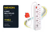 Nexon 8-Way High Surge Multiplug 0.5m - White - image 1