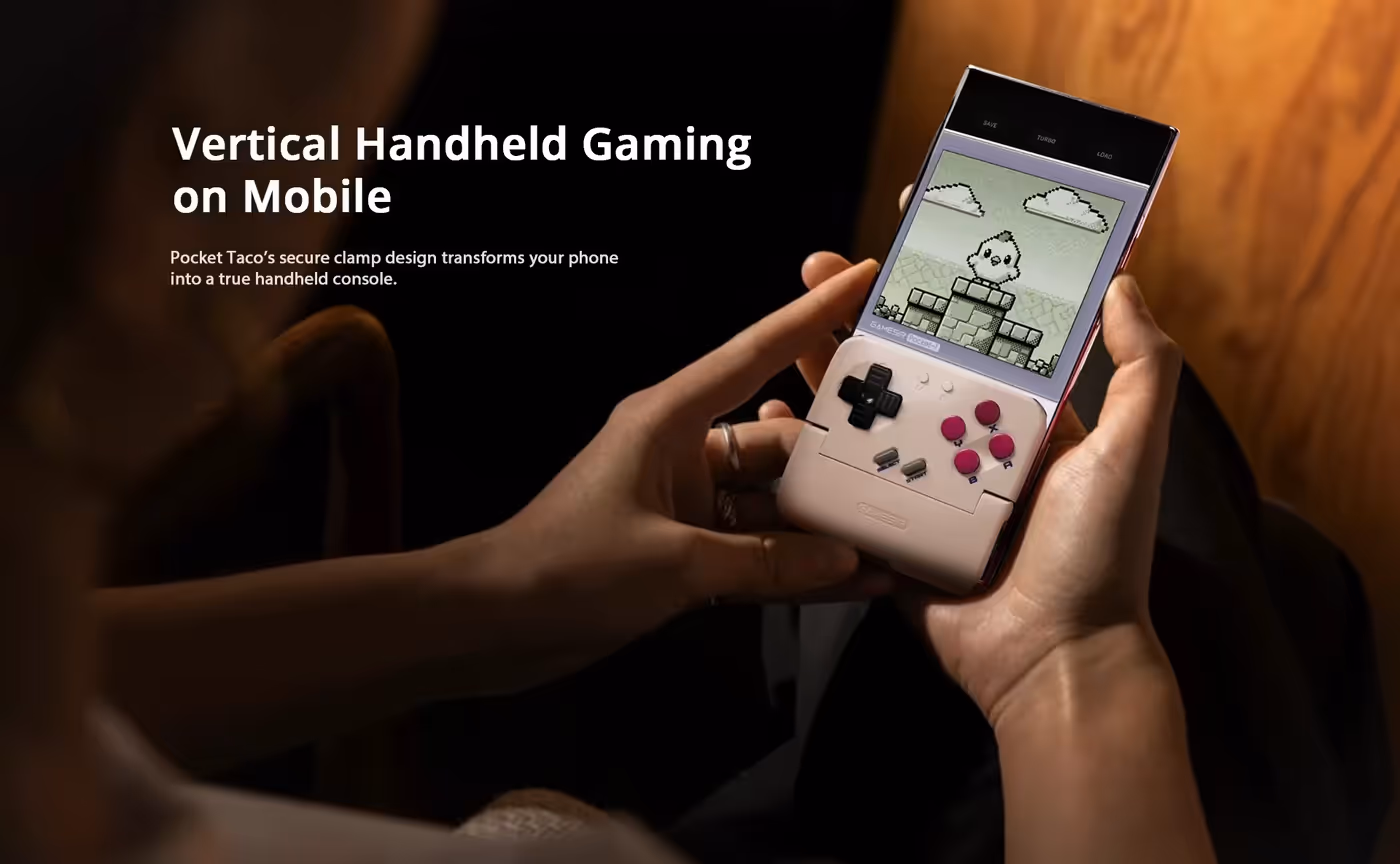 The Pocket Taco pairing wirelessly with an Android phone