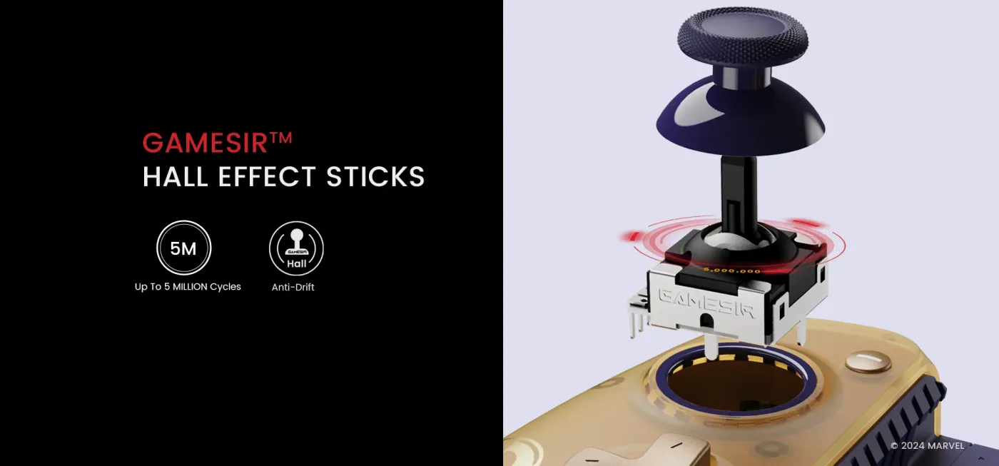 Hall Effect anti-drift joysticks on the Thanos Edition controller