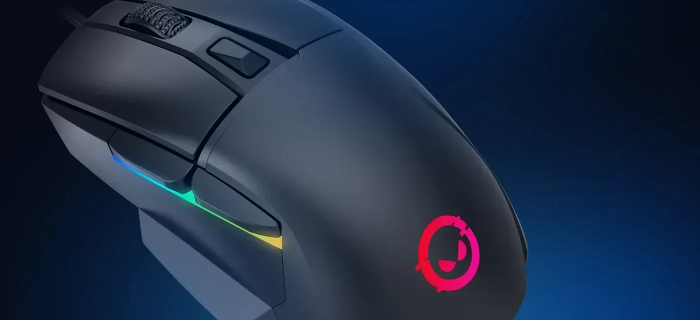 Gaming mouse with 6 programmable buttons and KBS technology