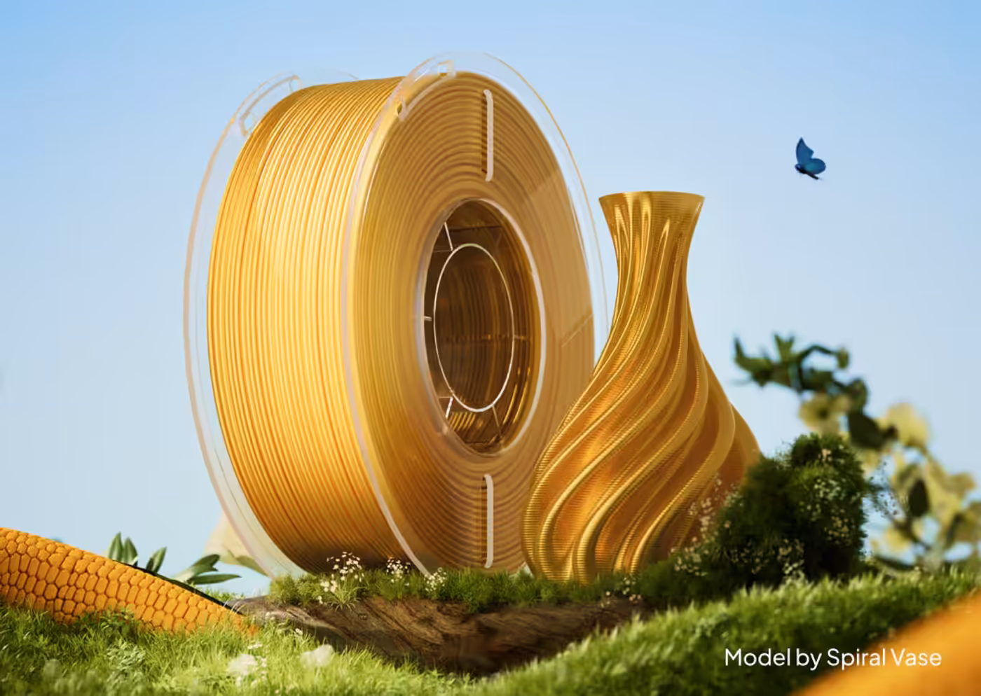 Biodegradable plant-based PLA filament material features