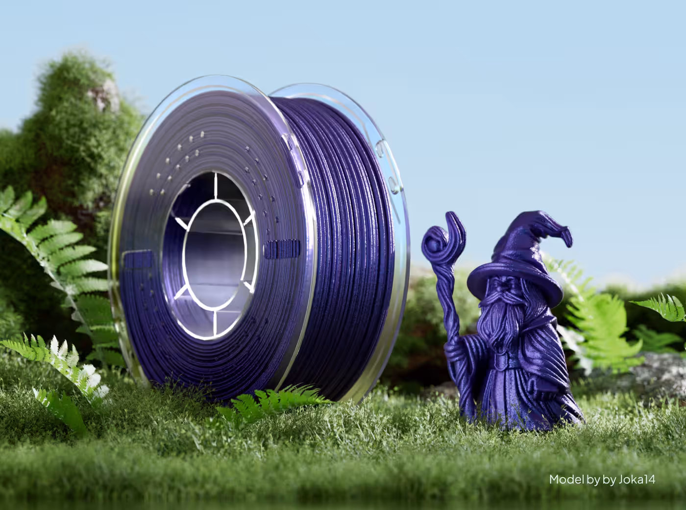 Eco-friendly PLA Galaxy filament used for detailed printed models