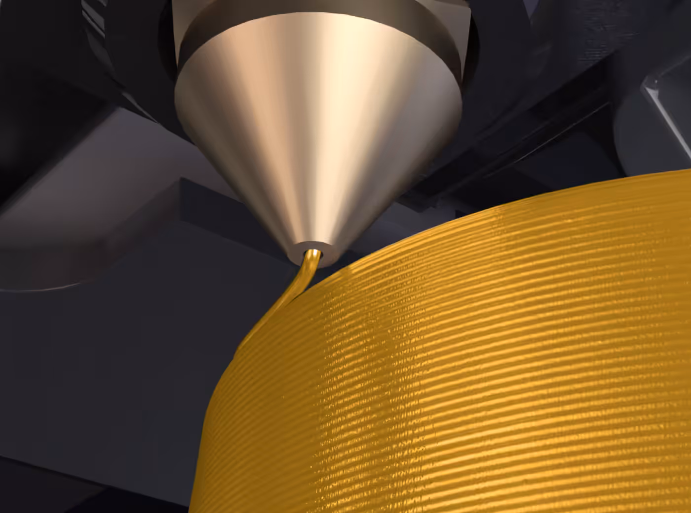 Smooth extrusion process demonstrating consistent filament flow