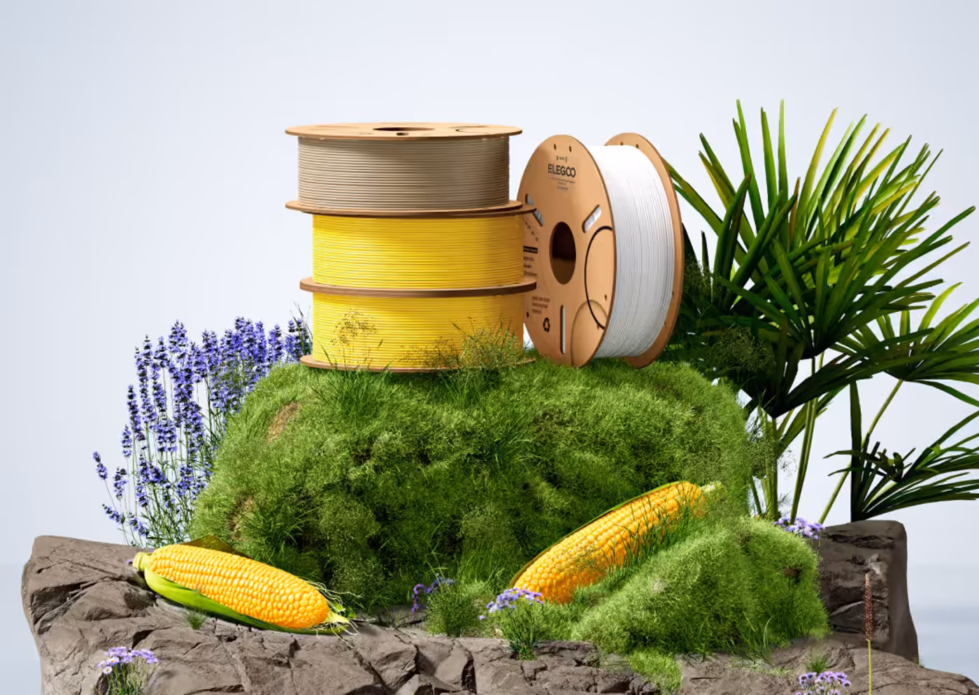 Eco-friendly Elegoo PLA filament made from plant-based materials