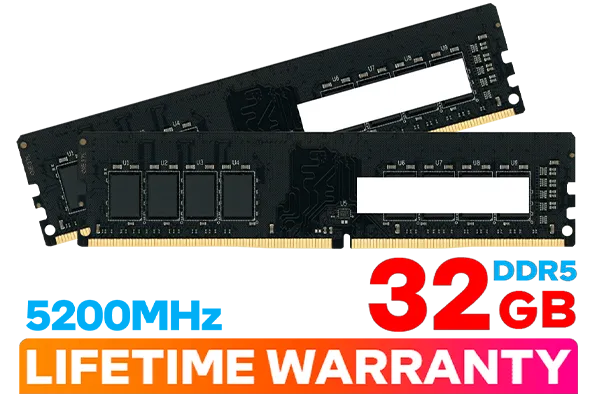 32GB DDR5 5200Mhz High Performance Gaming RAM